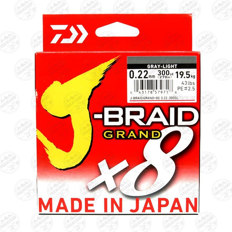 نخ براید اسپینینگ ماهیگیری X8 دایوا ۲۷۰ متری سایز ۰.۲۲ Daiwa GRAND