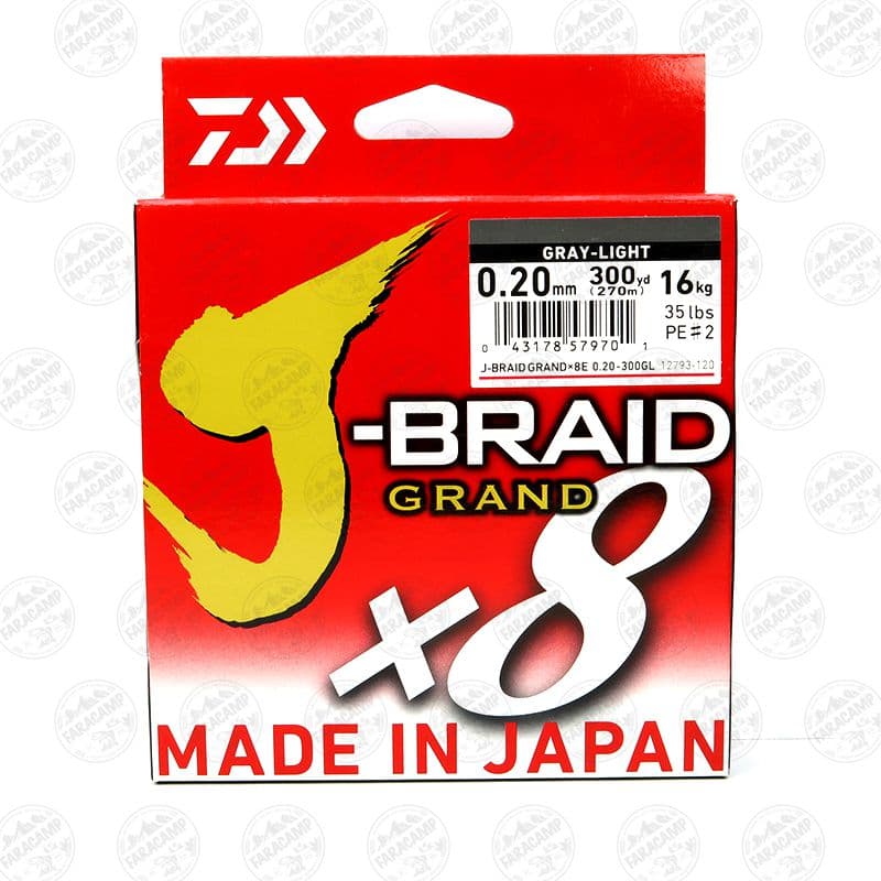 نخ براید اسپینینگ ماهیگیری X8 دایوا ۲۷۰ متری سایز ۰.۲۰ Daiwa GRAND