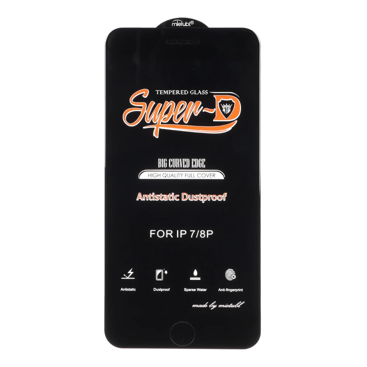 محافظ صفحه نمایش شیشه ای Full Cover Super D Mietubl مدل Apple iPhone 7 Plus / iPhone 8 Plus – مشکی