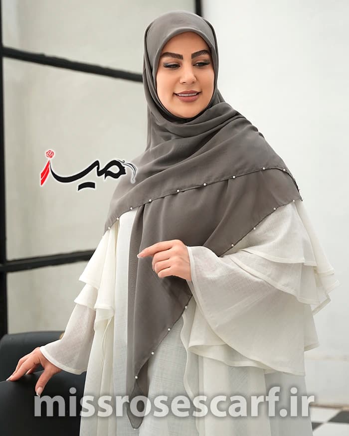روسری طوسی فلورانس S24