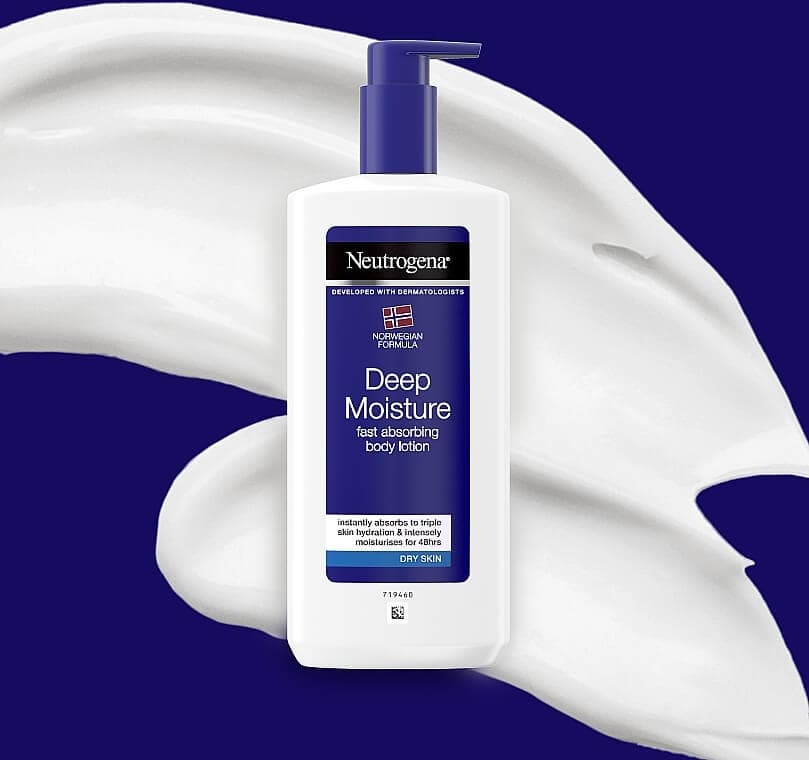 لوسیون بدن آبرسان عمیق پوست نوتروژینا مدل Deep Moisture حجم 400 میل — تصویر ۲