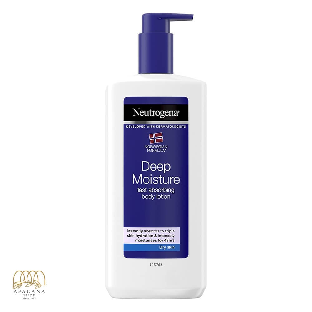 لوسیون بدن آبرسان عمیق پوست نوتروژینا مدل Deep Moisture حجم 400 میل