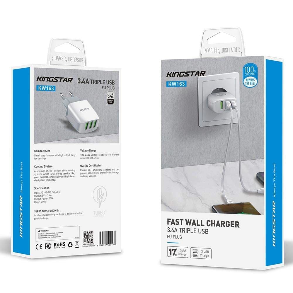 شارژر دیواری کینگ استار مدل KW163