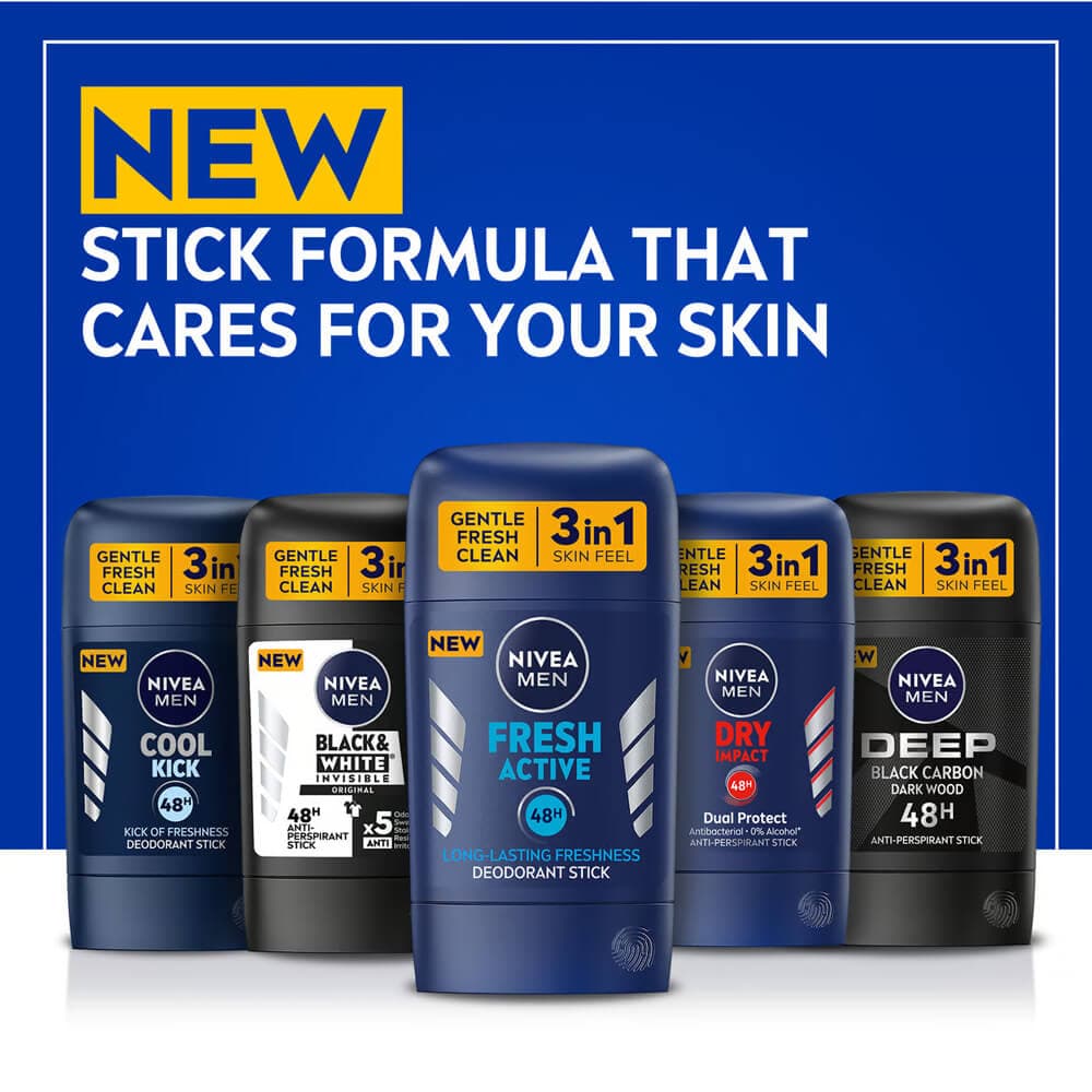 استیک ضد تعریق آقایان نیوآ Nivea Men Fresh Kick حجم 50 میل — تصویر ۳