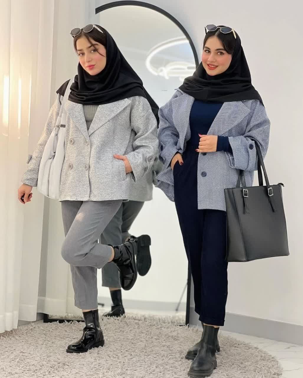 کت متین جناغی شیک پینترسی