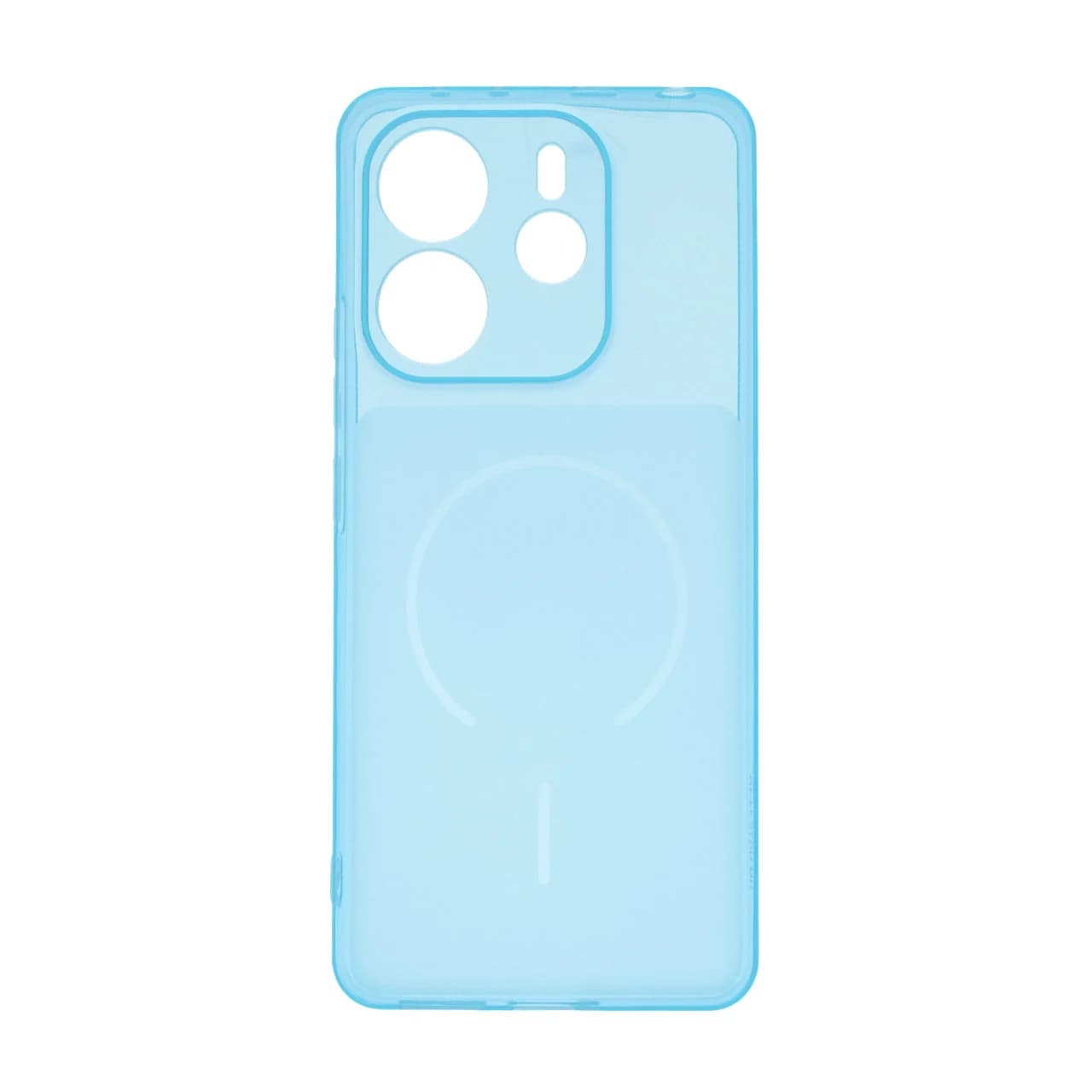 قاب ژله ای شفاف مستطیلی طرح مگ سیف محافظ لنزدار Xiaomi Redmi Note 14 4G — تصویر ۲