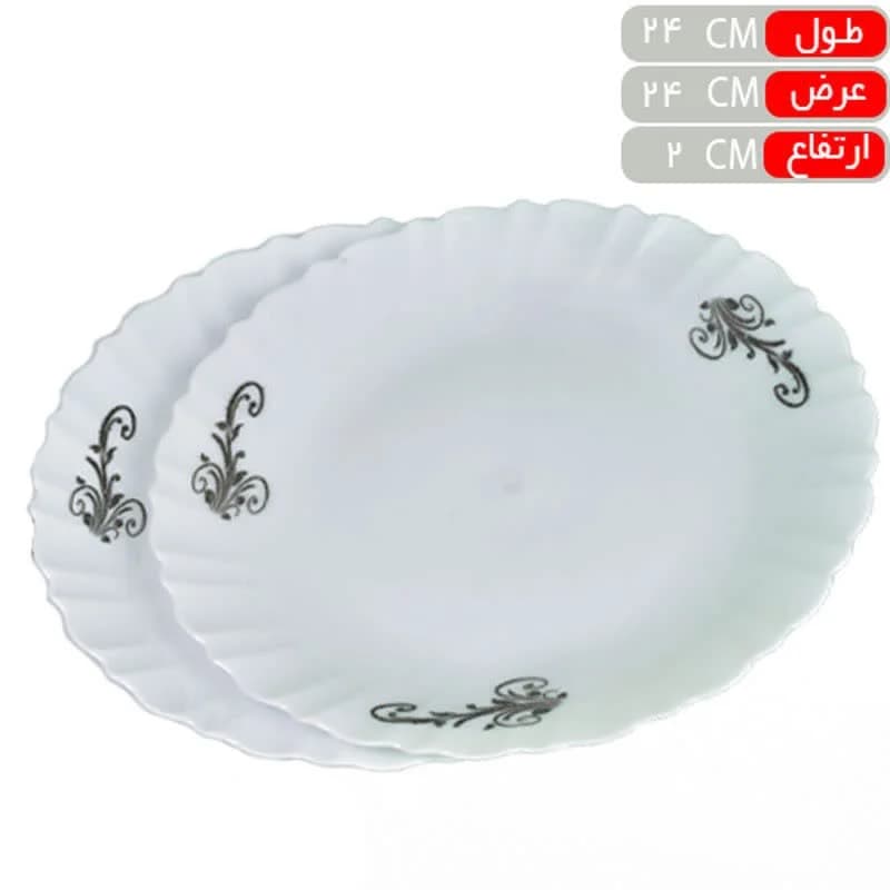 بشقاب پلوخوری موج ۲ عددی مهگل