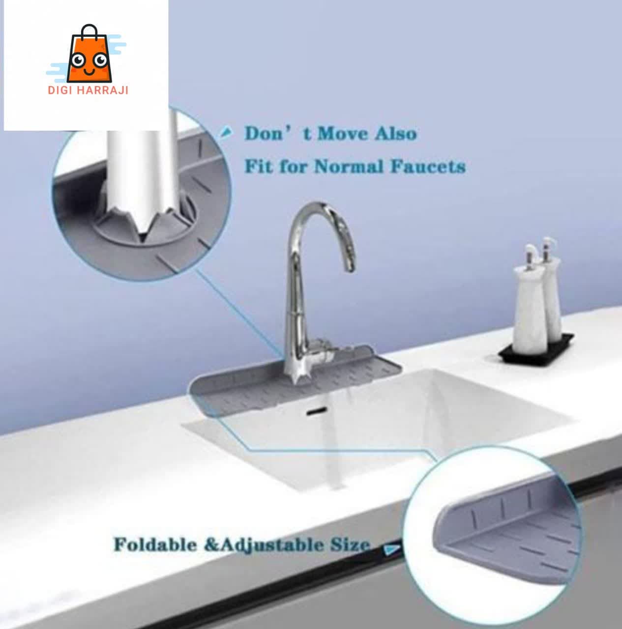 🚿 آبگیر دور شیر سیلیکونی مدل آرتا | نظم‌دهنده کاربردی و منعطف برای سینک