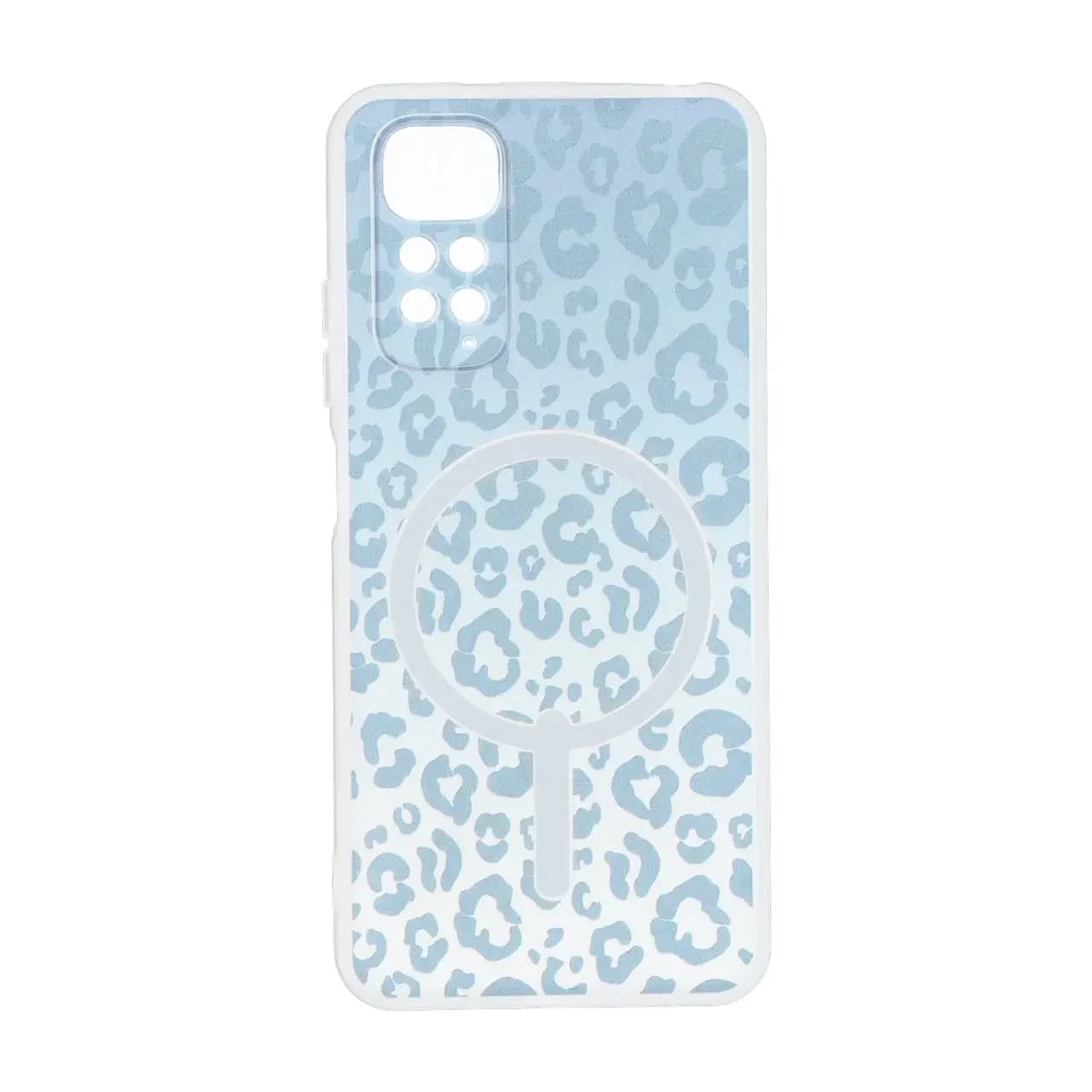 قاب ژله ای پلنگی طرح مگ سیف دور مات محافظ لنزدار Xiaomi Redmi Note 11 4G / Redmi Note 11S