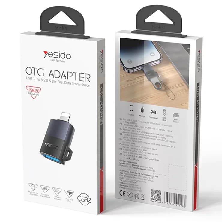 تبدیل otg آیفون یسیدو مدل yesido gs32 — تصویر ۲