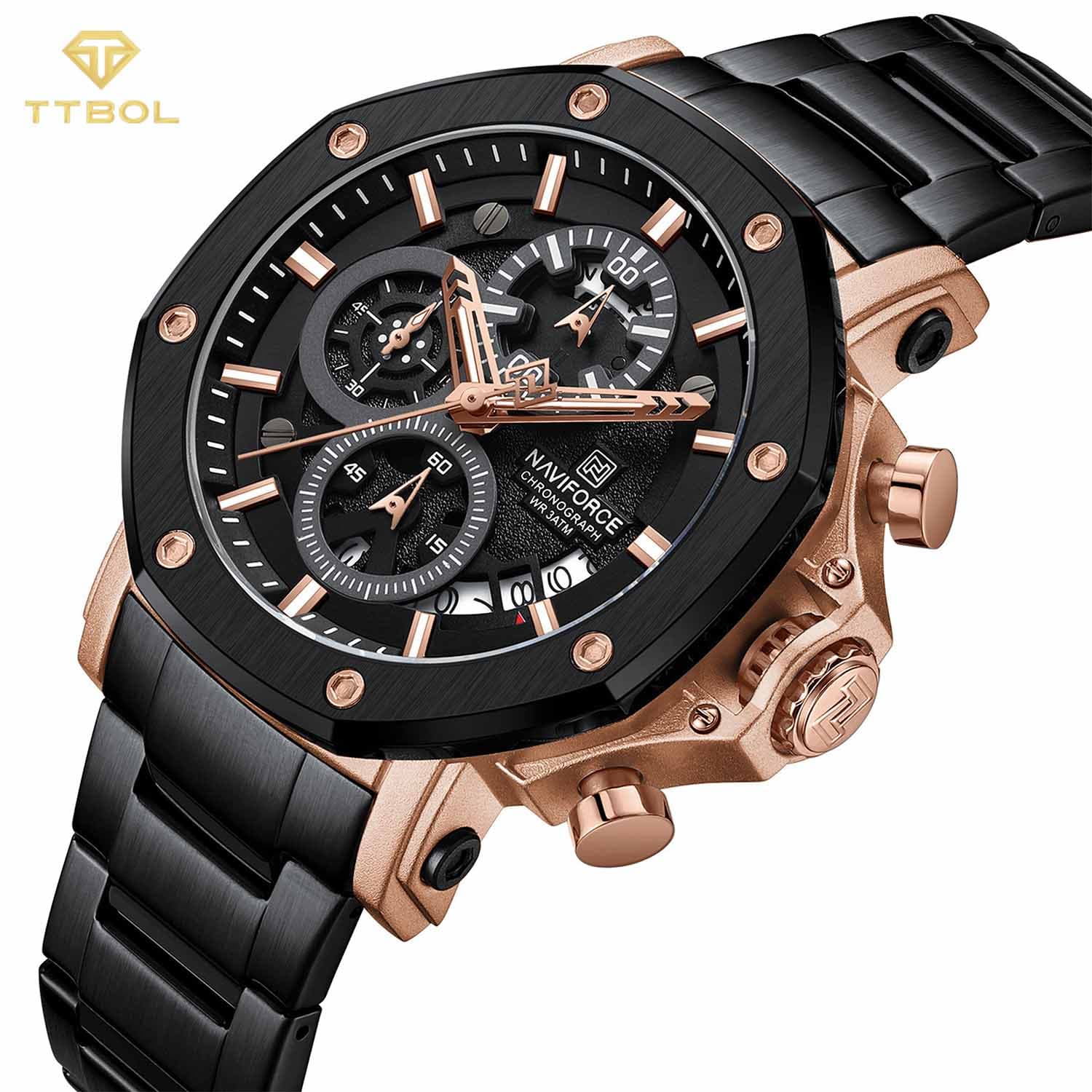 ساعت مچی مردانه ناوی فورس NAVIFORCE NF8065 RG/B/B — تصویر ۵