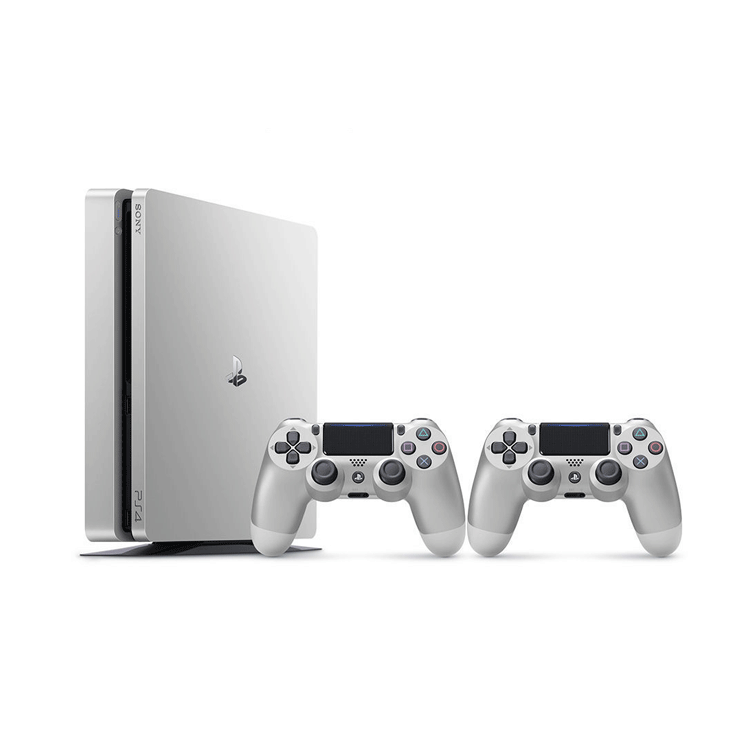 PS4 Slim Silver + 2 Controller