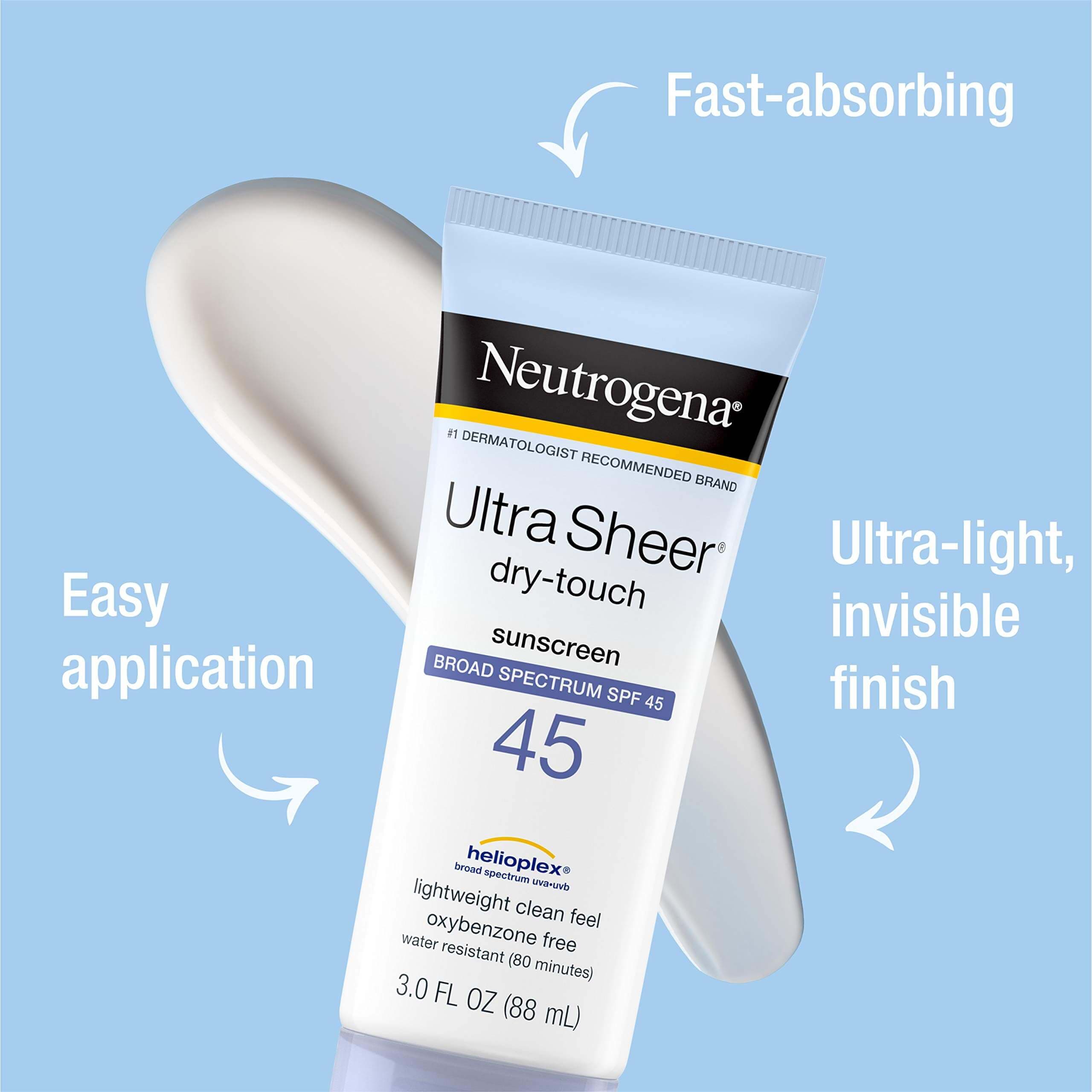ضد آفتاب نوتروژینا مدل ULTRA SHEER حاوی SPF45 حجم 88 میل — تصویر ۴