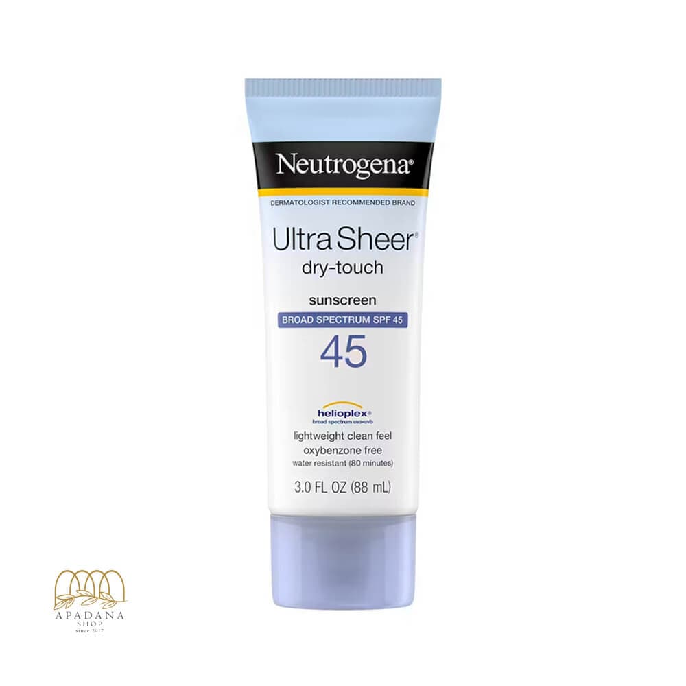 ضد آفتاب نوتروژینا مدل ULTRA SHEER حاوی SPF45 حجم 88 میل