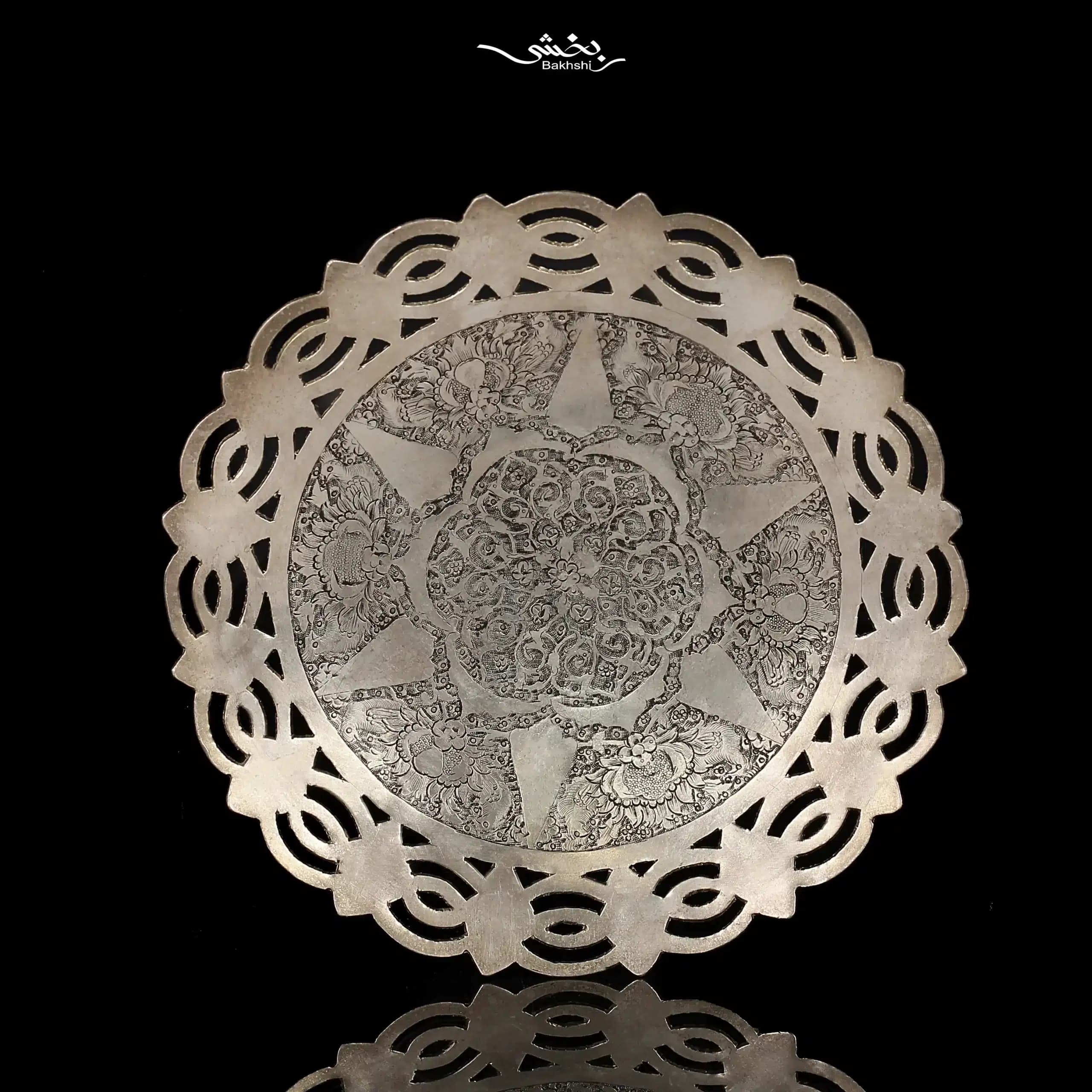 شیرینی خوری نقره 6 عددی ترنج قدیمی