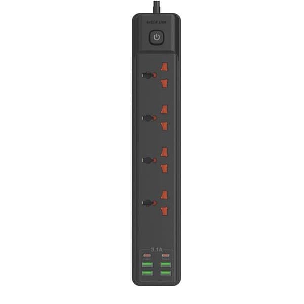 چند راهی برق گرین لاین مدل 4 USB – نوع A و 2 پورت C 2 متری 2500 وات — تصویر ۲