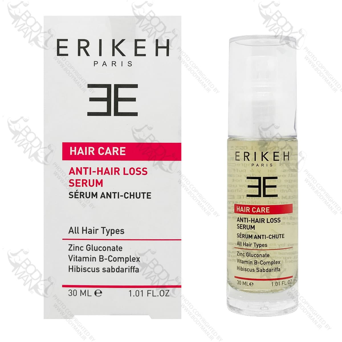 سرم تقویت کننده ضد ریزش مو اریکه | ERIKEH PARIS ANTI-HAIR LOSS SERUM