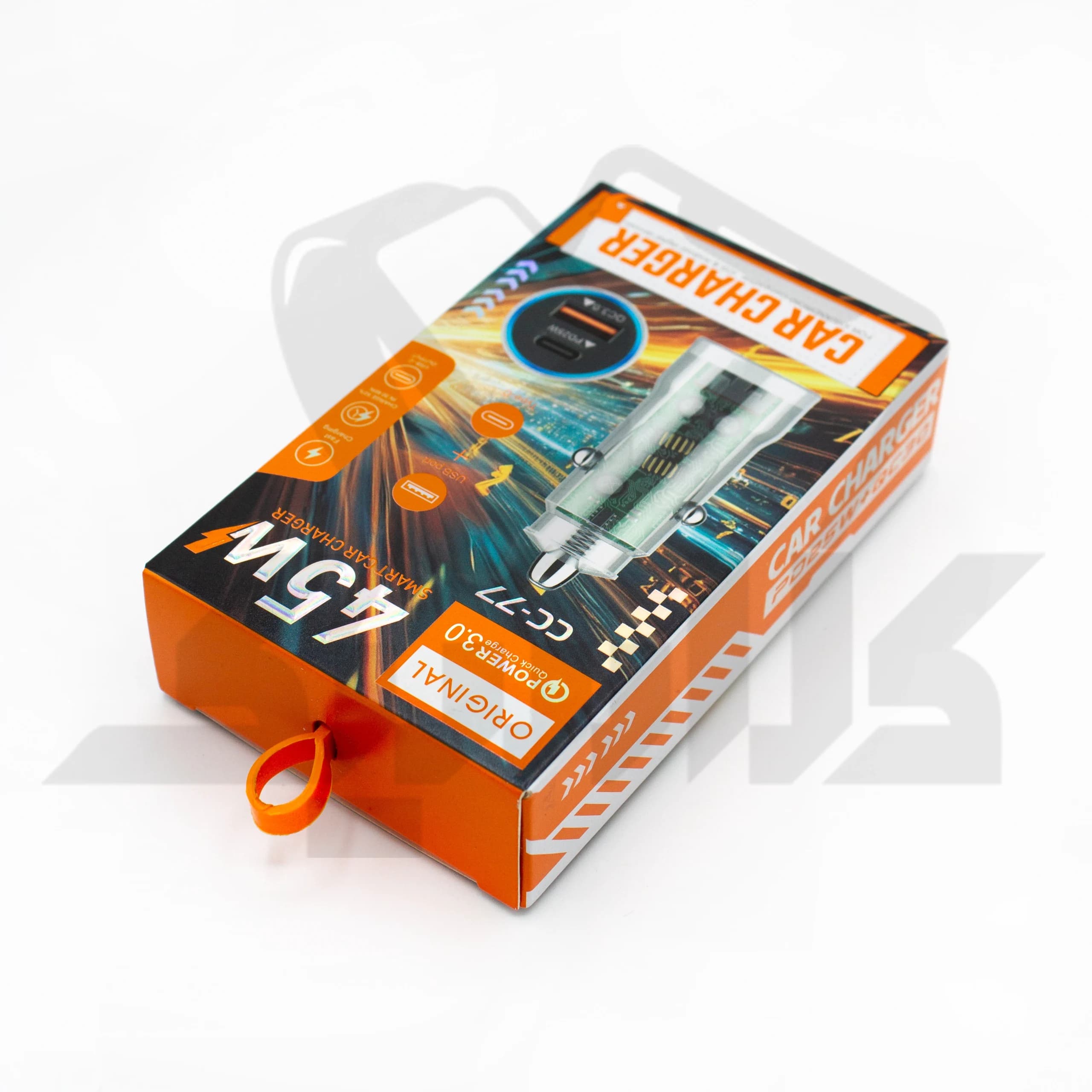 شارژر فندکی 45 وات شیشه ای CC-77 فست — تصویر ۲