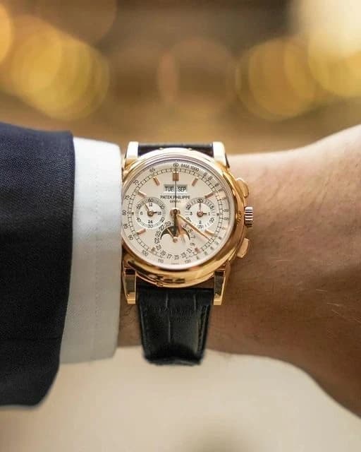 ساعت مچی پتک فیلیپ تقویم دائمی | Patek Philippe Perpetual Calendar | رزگلد صفحه سفید های کپی
