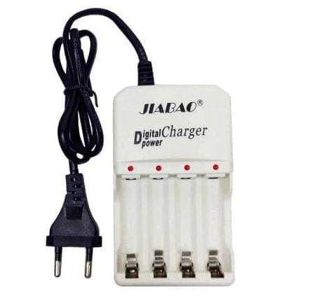 شارژر باتری 4 تایی جیابائو مدل jb-806 مناسب باطری قلمی و نیم قلمی