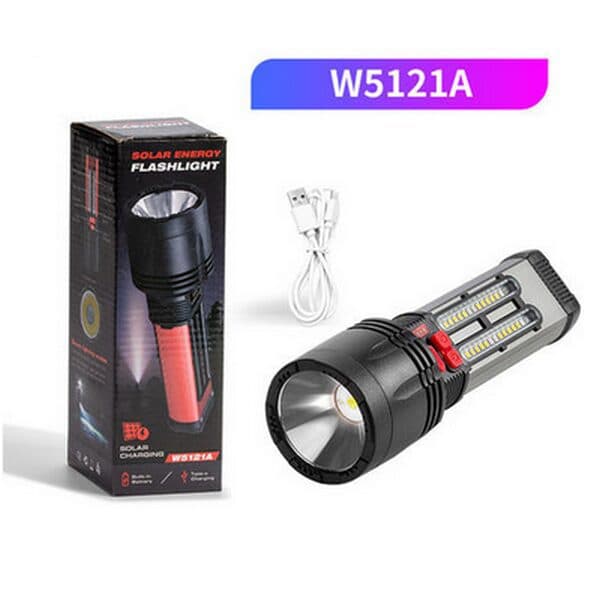 چراغ قوه خورشیدی شارژی پر قدرت w5122b — تصویر ۵