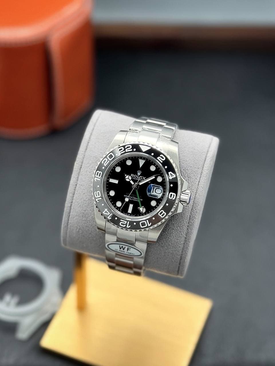 ساعت مچی رولکس جی‌ام‌تی مستر ۲ | Rolex GMT-Master II | نقره ای -مشکی-خاکستری صفحه مشکی کوارتز