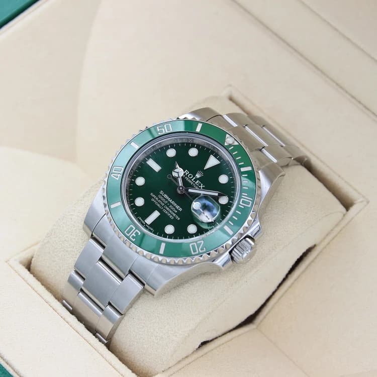 ساعت مچی رولکس ساب‌مارینر | Rolex Submariner | نقره ای-سبز صفحه سبز مستر کوالیتی
