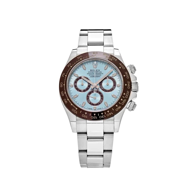 ساعت مچی رولکس دیتونا | Rolex Daytona | نقره ای-قهوه ای صفحه آبی آسمانی های کپی — تصویر ۲