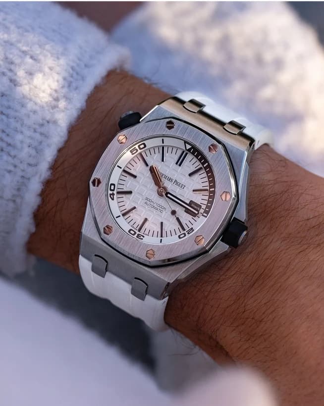 ساعت مچی اودمار پیگه رویال اوک آفشور | Audemars Piguet Royal Oak Offshore | نقره‌ای-سفید صفحه سفید مستر کوالیتی