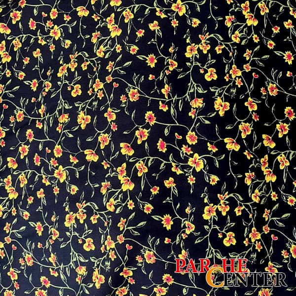 پارچه ته طاقه نخی گلدار متراژ 85 سانتی متر — تصویر ۲