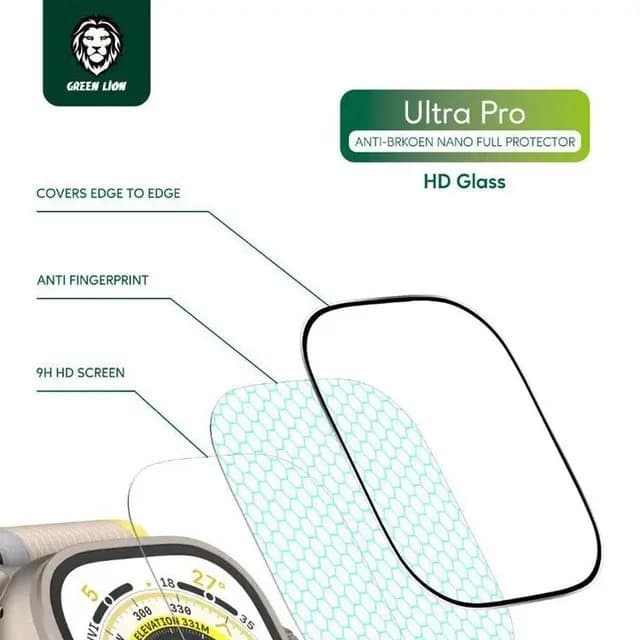محافظ صفحه نمایش گرین لاین مدل Ultra Pro HD مناسب برای اپل واچ 49 میلی متری — تصویر ۵