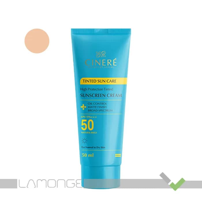 کرم ضدآفتاب سینره رنگی بژ روشن فاقد چربی spf50 — تصویر ۳