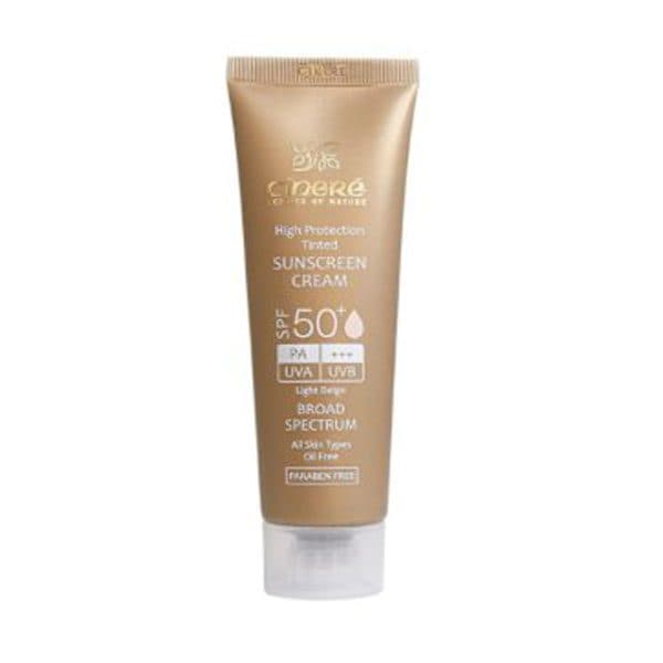 کرم ضدآفتاب سینره رنگی بژ روشن فاقد چربی spf50 — تصویر ۷