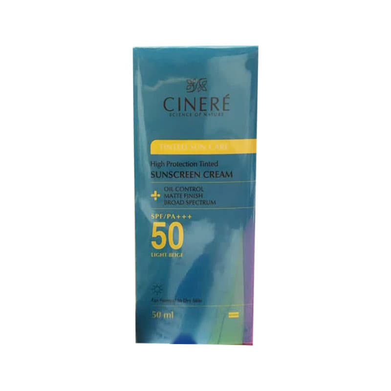 کرم ضدآفتاب سینره رنگی بژ روشن فاقد چربی spf50 — تصویر ۶