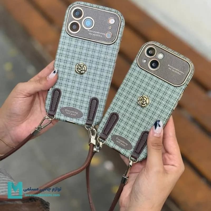 قاب گوشی چهارخونه سبز کد C3686 | لوازم جانبی مسلمی
