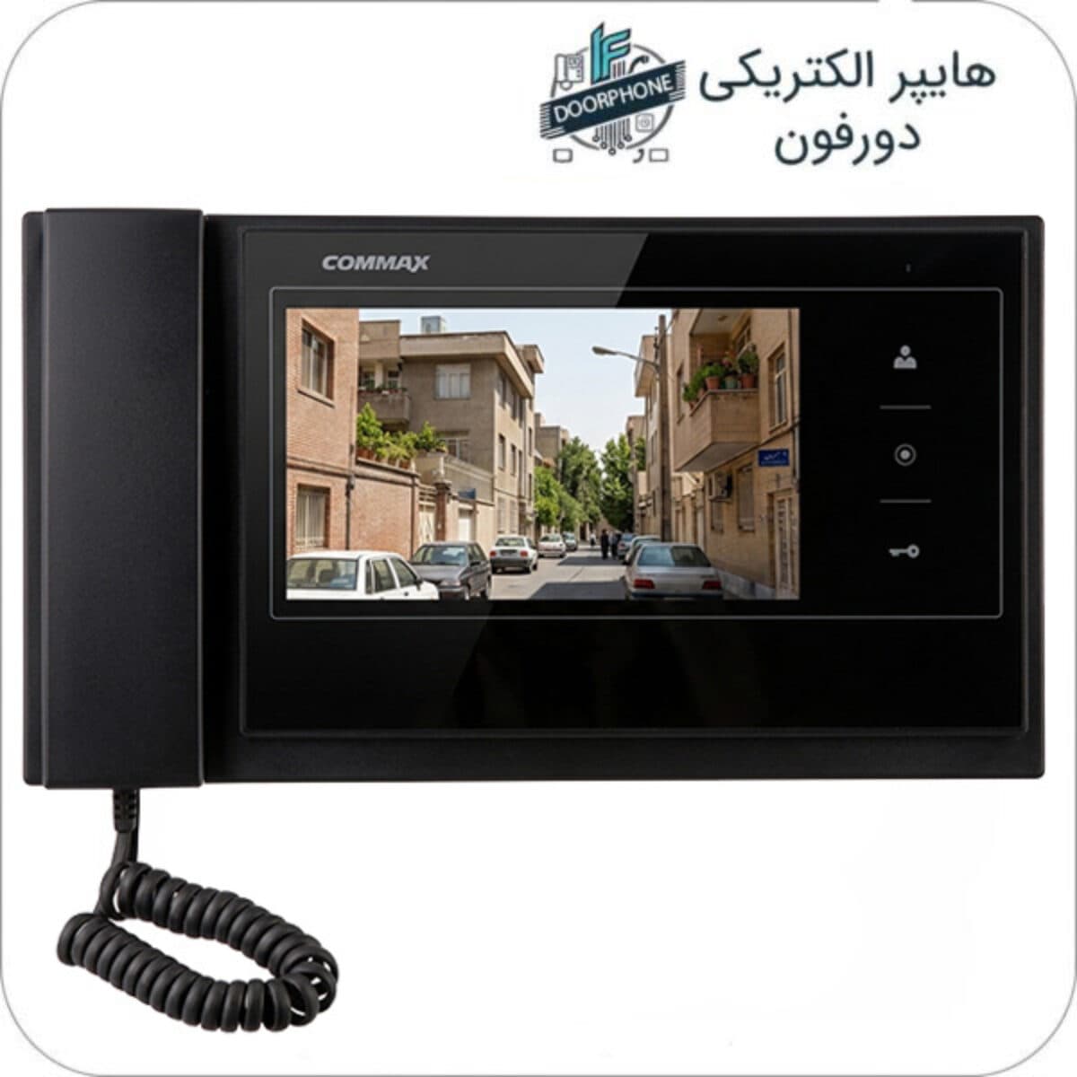 مانیتور آیفون تصویری ۷ اینچ حافظهدار کوماکس مدل 70K-M مشکی — تصویر ۲