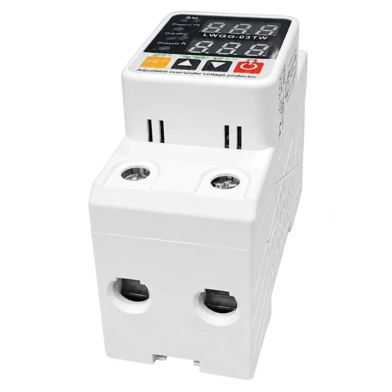 محافظ ولتاژ و جریان تک فاز دقیق نور مدل LWGQ-63TW — تصویر ۳