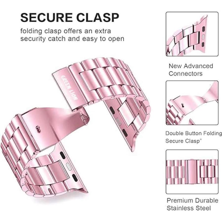 بند اپل واچ استیل ضد زنگ گرین لاین Link Stainless Steel Strap — تصویر ۵