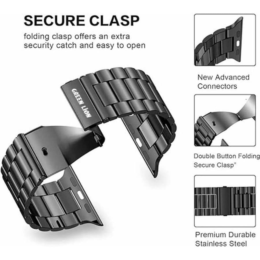 بند اپل واچ استیل ضد زنگ گرین لاین Link Stainless Steel Strap — تصویر ۷