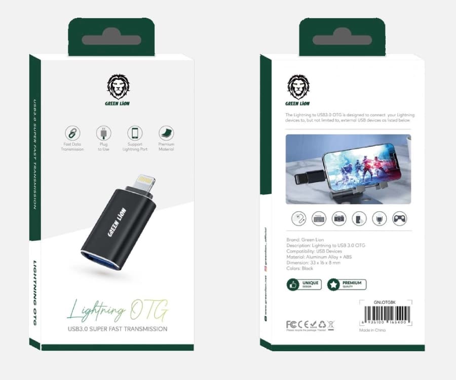 آداپتور گرین لاین Lightning to USB 3.0 OTG