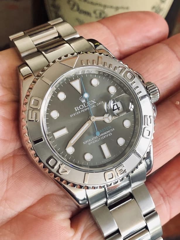 ساعت مچی رولکس یات مستر | Rolex Yacht-Master | نقره ای-مشکی صفحه مشکی های کپی — تصویر ۳