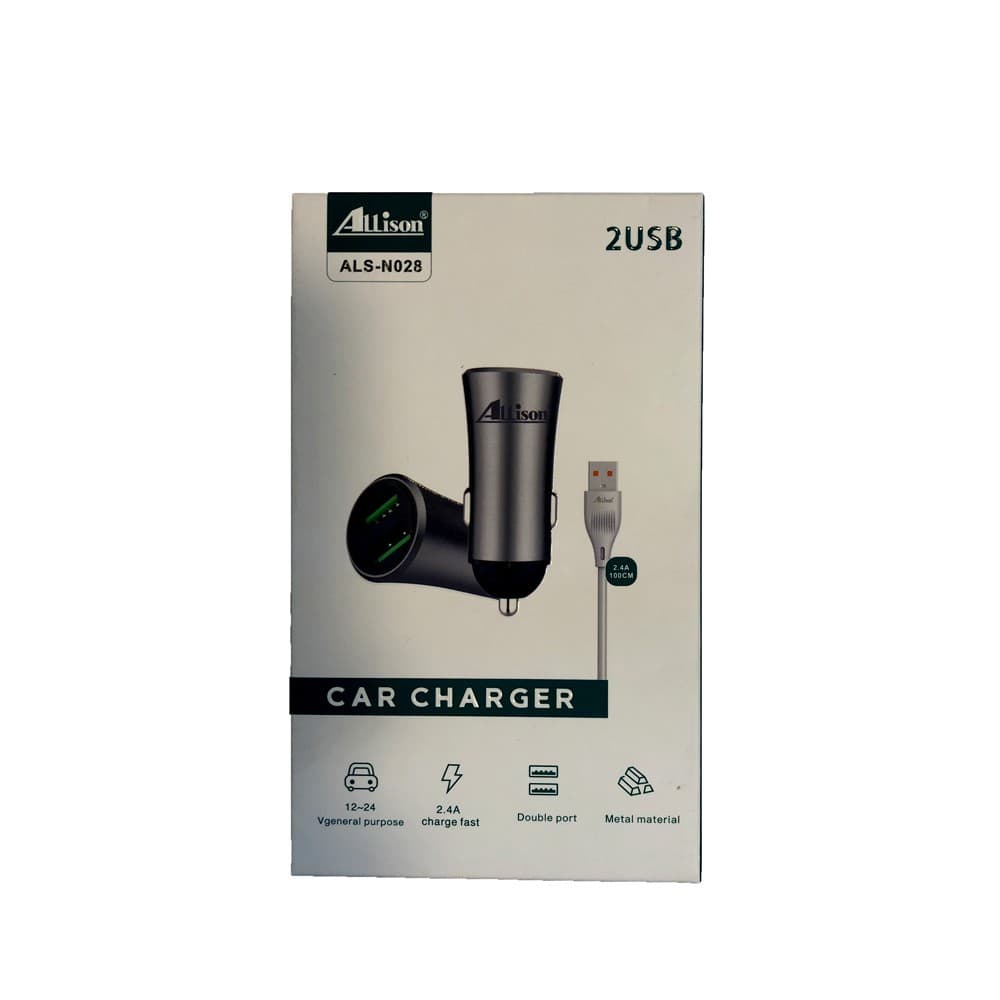 شارژر فندکی دولفین الیسون Allison فست شارژ با خروجی 2 پورت USB — تصویر ۲