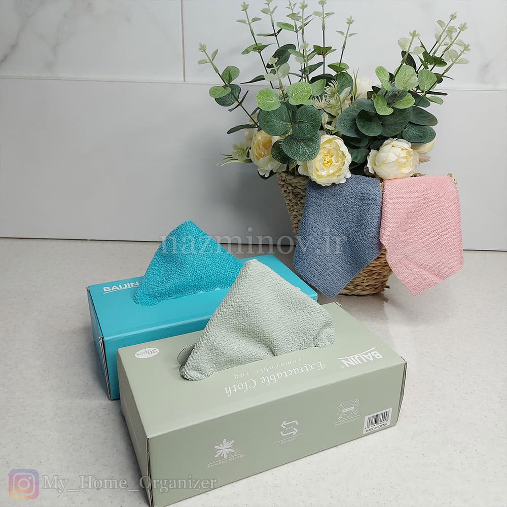 دستمال جعبه ای میکرو فایبر