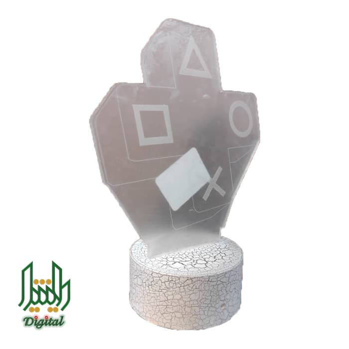 چراغ تزئینی 3D Lamp Illusion مدل LED طرح PS Controller Icon
