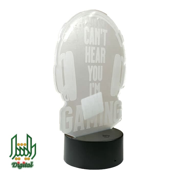چراغ تزئینی 3D Lamp Illusion مدل LED طرح Cant Hear You