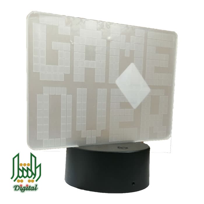 چراغ تزئینی 3D Lamp Illusion مدل LED طرح Game Over — تصویر ۳