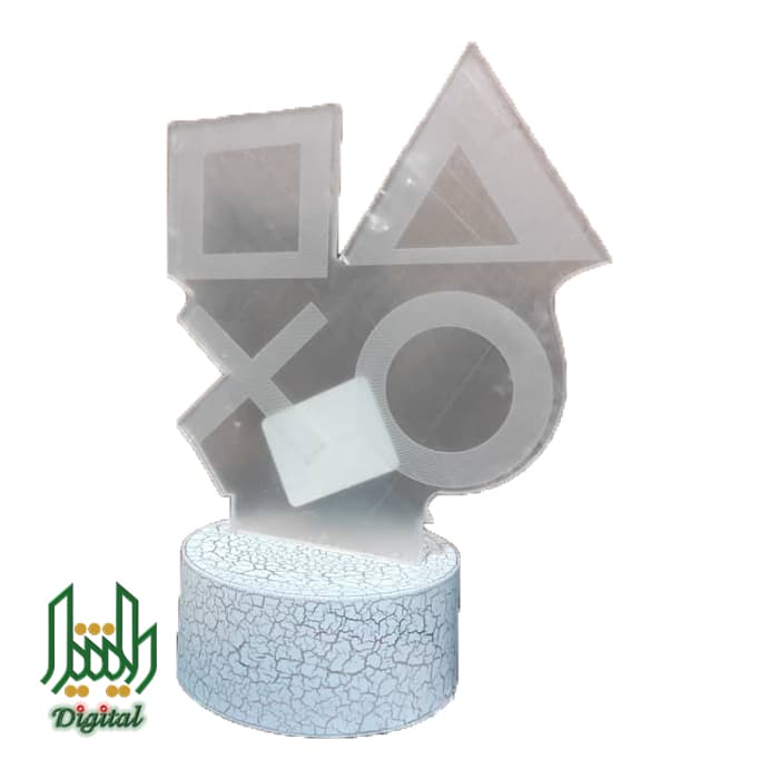 چراغ تزئینی 3D Lamp Illusion مدل LED طرح PS Icons