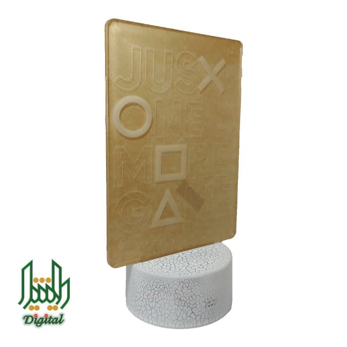 چراغ تزئینی 3D Lamp Illusion مدل LED طرح Just One More Game — تصویر ۳