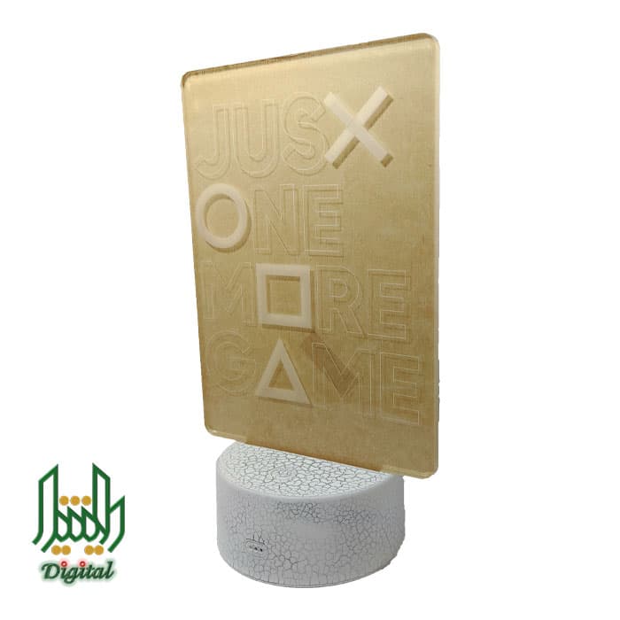 چراغ تزئینی 3D Lamp Illusion مدل LED طرح Just One More Game