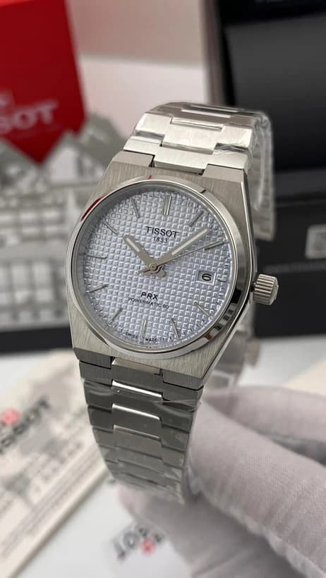ساعت مچی تیسوت پی آر ایکس | Tissot PRX | نقره‌ای صفحه طوسی کوارتز
